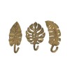 Zeckos Tropical Leaf Metal Wall Art - Set of 3