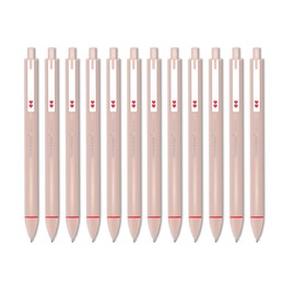 Newell Brands Paper Mate Glide G610 Gel Stylo Pens Retractable Red Ink Colour Fine Point Writing Nib Easy Grip 0.5mm 12 Pack (Red)