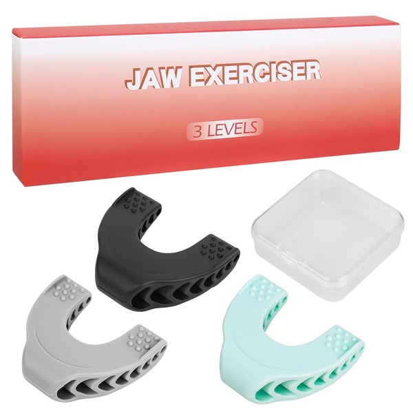 DMJJSD Jawline Trainer, Pack of 3 Jaw Trainer, Jaw Trainer,