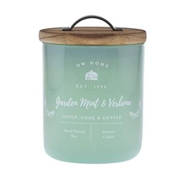 DW Home Garden Mint & Verbena Scented Candle.Medium Single Wick