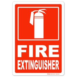 Brimar - 7" x 10" - Fire Extinguisher Sign - .125″ Acrylic - Clear Indication - Easy Installation