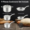 Duxtop Whole-Clad Tri-Ply Stainless Steel Induction Cookware Set, 9PC Kitchen