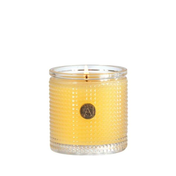 Aromatique Textured Glass 6 oz Jar Candle Agave Pineapple Scent, Premium Soy Candle 40 Hours Burn Time, Handmade Natural Essential Oils Candle, Aromatherapy Candle for Home Office Home Decor and Gift