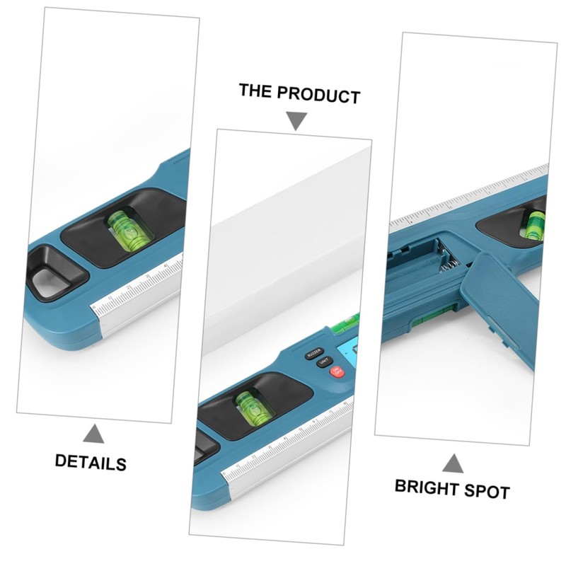 SHOWERORO Mini Backlight Level Ruler Balance Ruler Bubble Level High