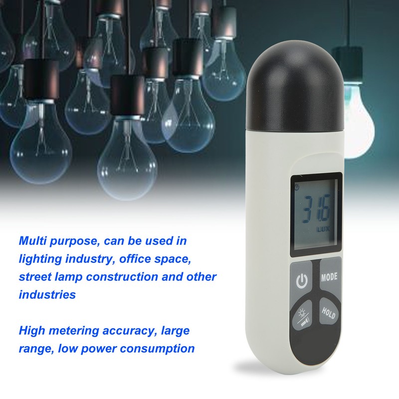 Light Meter High Accuracy LCD Clear Display Portable Large Range