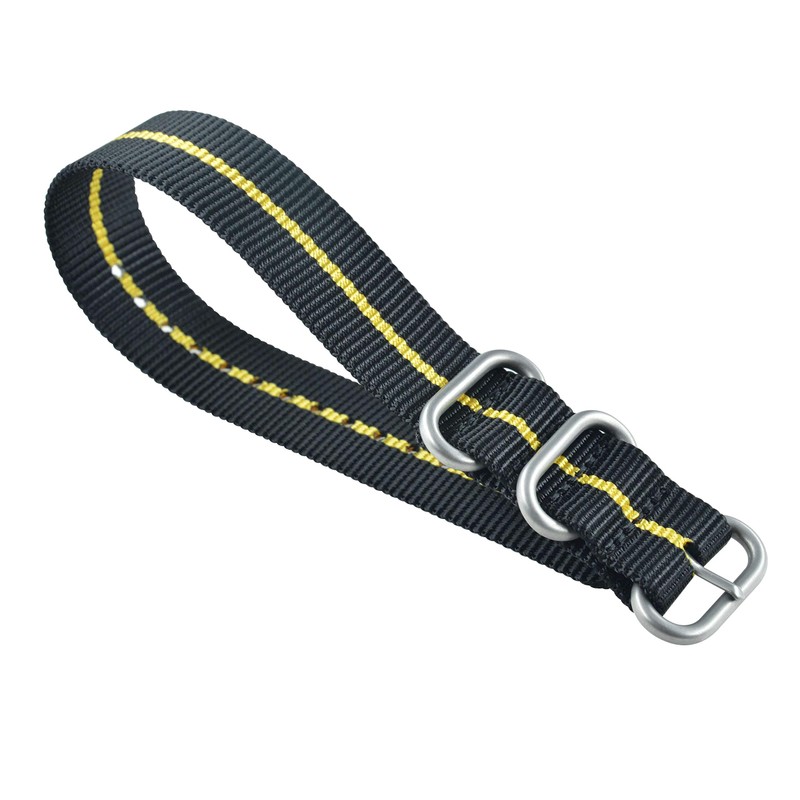 [MZBUTIQ] Nylon Watch Band Replacement Thick 3 Rings (18mm, 19mm,
