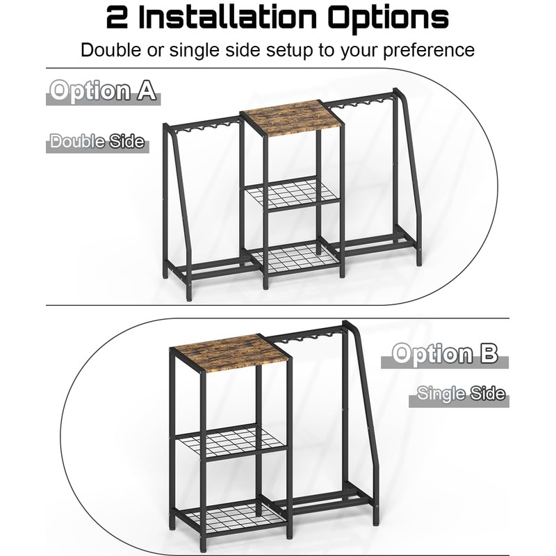 Mondazie Double-Side Gun Rack Stand, Vertical Rifle Display Holder with