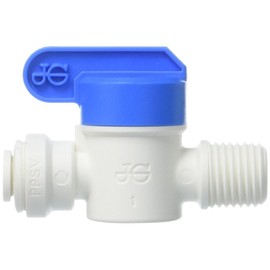 John Guest PPSV010822W Male Valve, 1/4" OD x 1/4" NPTF (Pack of 10)