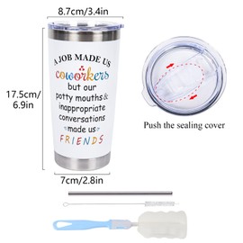 Nwvuop Leaving Gifts for Colleagues Women, Leaving Gifts for Women Funny Work Gifts, 20 oz. Funny Leaving Cup(White)