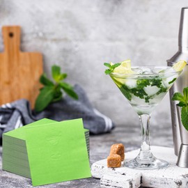Crtiin 100 Pcs Martini Party Napkins embossed Martini Cocktail Paper Napkins for Bachelorette a Tini Bit Older Party Bar Birthday dinner Decor