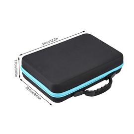 Essential Oil Carrying Case, Hard Case for 60 Bottles, External Organiser, Convenient for Bottles 5Ml, 15ml, 31 x 22.5 x 7.7 cm, Blue
