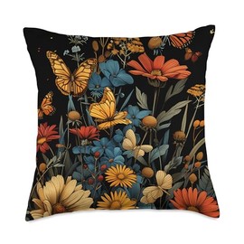 Pollinator Garden Design Wildlife Flowers Native Plants Throw Pillow