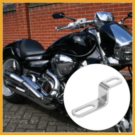 Partuto 20mm 30mm 0.8" 1.18" Motorcycle Exhaust Pipe Bracket Z Shape Muffler Mounting Clamp Stainless Steel Silver Tone Replacement