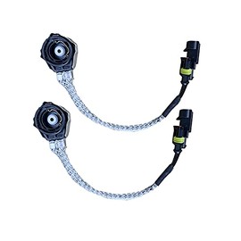 Innovited D2 Metal Socket AMP Connector Adapter Connector Wire Wiring Harness Converter for Ballasts HID D2R D2S D2C Bulbs, Pack of 2