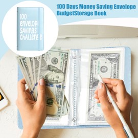 Envelope Money Saving Book | Budget Binder - 100 Days Tracker Planner to Save 5050 Dollars for Men Women Adults Children School