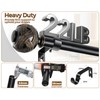 USFOOK Black Curtain Rods for Windows 72 to 144 Inch,