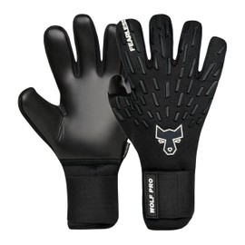 FEARLESS GOALKEEPERS Wolf Pro Goalkeeper Gloves - German Contact Latex - Breathable - Non-Slip Grip, Negative Cut, Second Skin Feel - For Adults