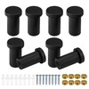 Mailfull Coat Hooks Black Pack of 8 Towel Hooks with