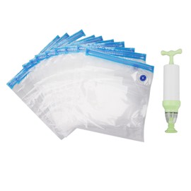 10pcs Vacuum Sealer Bags Multipurpose Food Vacuum Compression Bags for Cooked Food Vegetables Fruits 28x26cm / 11.0x10.2in