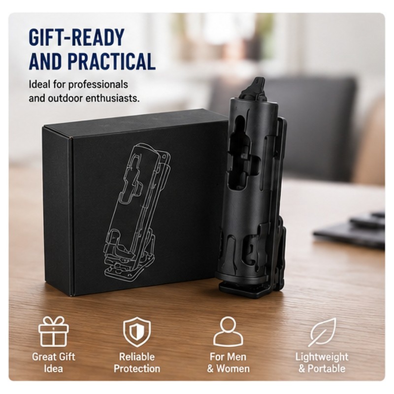 360° Rotating Retractable Baton Holster – Adjustable Plastic Belt Holder