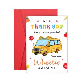 FOOZDEEVAAQ School Bus Driver Appreciation Gifts Bulk Thank You Cards for Bus Drivers Retirement First Day of Senior Year Easter Basket Stuffer Welcome Back to School Gift Christmas Stocking Stuffers