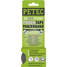 PETEC Panzertape schwarz Gaffa Tape schmal. Schwarzes Klebeband 5 m Isolierband Gewebeband Panzerband Panzerklebeband extra stark 86105