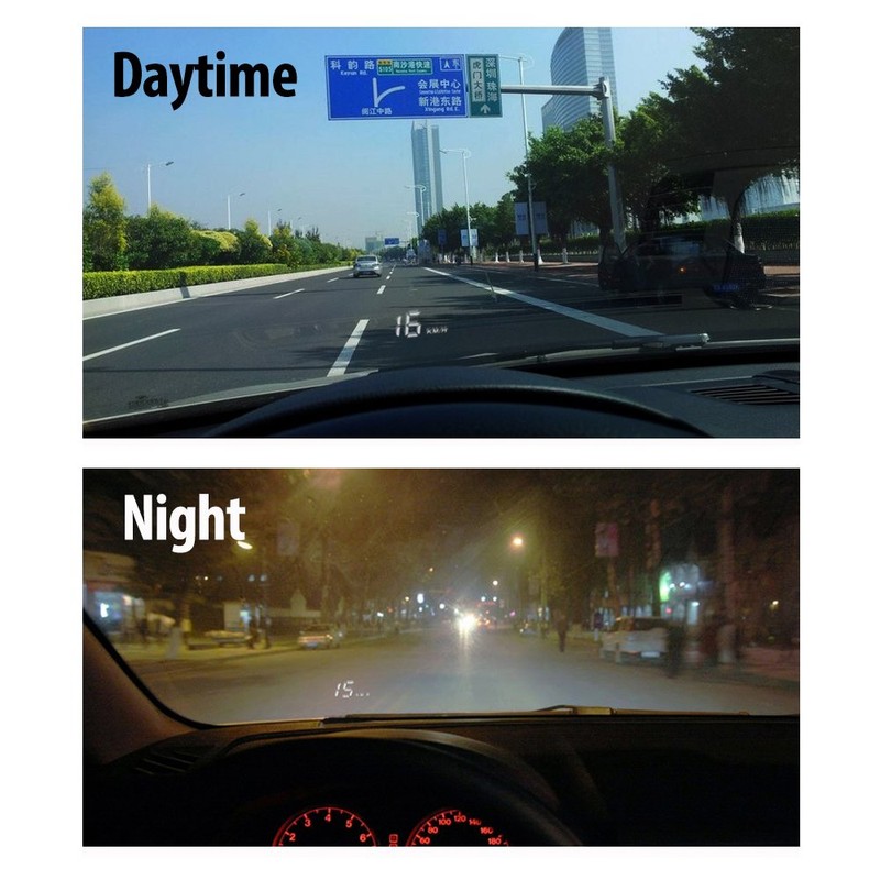 3.5" Car HUD Head Up Display with OBD2/EUOBD Interface Plug
