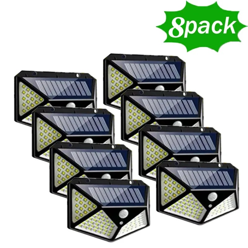12-Pack Solar Motion Sensor Lights for Outdoor Security – 100-LED