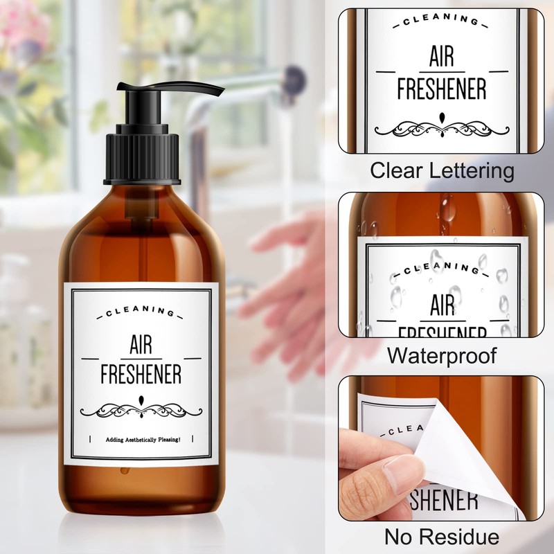 Waterproof Bottle Label Sticker Soap Dispenser Sticker for Bathroom Lotion