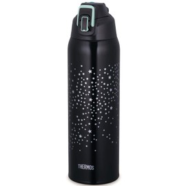 Thermos FHT-1501F BKST Vacuum Insulated Sports Bottle, 4.9 gal (1.5 L), Black Star Cold Insulation