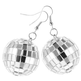 BESPORTBLE Disco Ball Dangle Earrings for Women Retro Neon Light Costume Accessories for Parties Dynamic Dances and Everyday Wear Chic and Unique Design