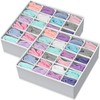 Simple Houseware 2 Pack Closet Sock Organizer, 24 Cell Drawer