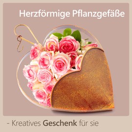 Rustic Metal Hanging Flower Pot Heart Shape Planters for Outdoor Decorative Garden Rust and Living Room Gifts for Mums Gifts for Women Garden (Love)