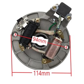 RedCap 2-Coil 5-Wire Stator Magneto With Plate for 50cc 70cc 90cc 110cc 125cc ATV Quad Dirt Bike 4-Wheeler Scooter Replacement for Taotao Kazuma SSR Baja Coolster