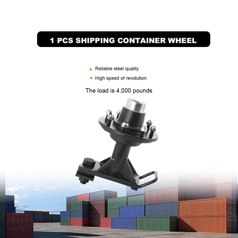 SOFEDY Shipping Container Wheels Kit 8 Lug with Bolt-on Spindle