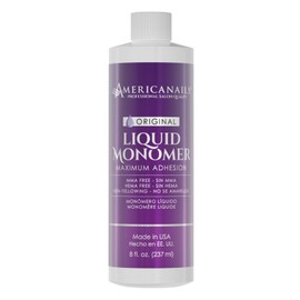 Americanails Nail Monomer Liquid - Maximum Adhesion Acrylic Liquid Monomer for Perfect Nail Enhancement - Liquid Acrylic Nail Monomer for Acrylic Powder - Liquid Monomer 8oz