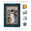 Breeze Decor H114164 Happy Holidays Snowman Vertical House Flag, 28"