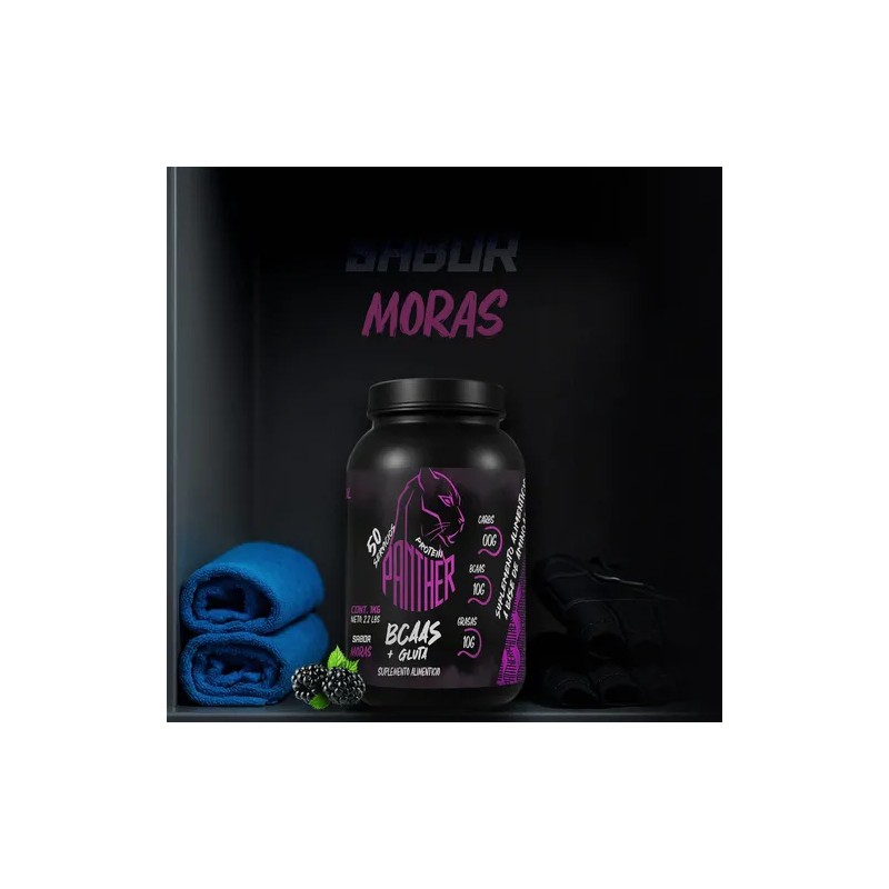 Bcaas + Glutamina Panther Protein 1kg 50 Servicios