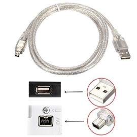 USB Male to IEEE 1394 4Pin Male iLink Mini DV Firewire Adapter Cord Cable Firewire to USB Cable for Sony DCR-TRV75E DV Digital Camera
