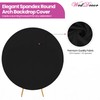 WedDecor 7.2ft (220cm) Black Round Backdrop Cover Adjustable Spandex Wrinkle