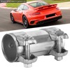 Exhaust Muffler Tube Connector Joiner Dual Clamp Sleeve 2in/51mm Automobile