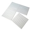 Art3d Plastic 3D Wall Panel PVC Wave Wall Design, White,