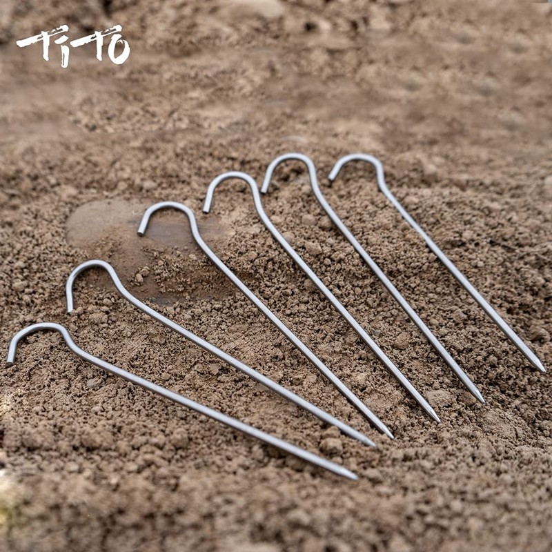 TITO Titanium Shepherd's Hook Tent Stakes Tent pegs Nail pegs