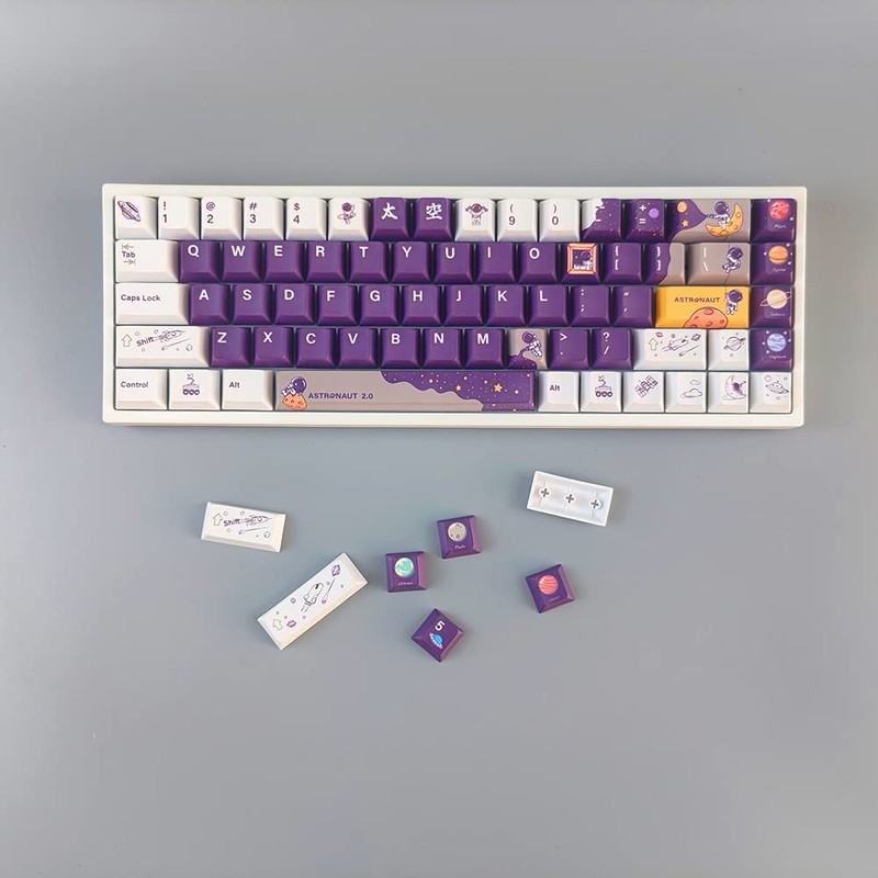 daixiahu Keycaps - Astronaut Theme, Cherry Height, 142 Keys, PBT