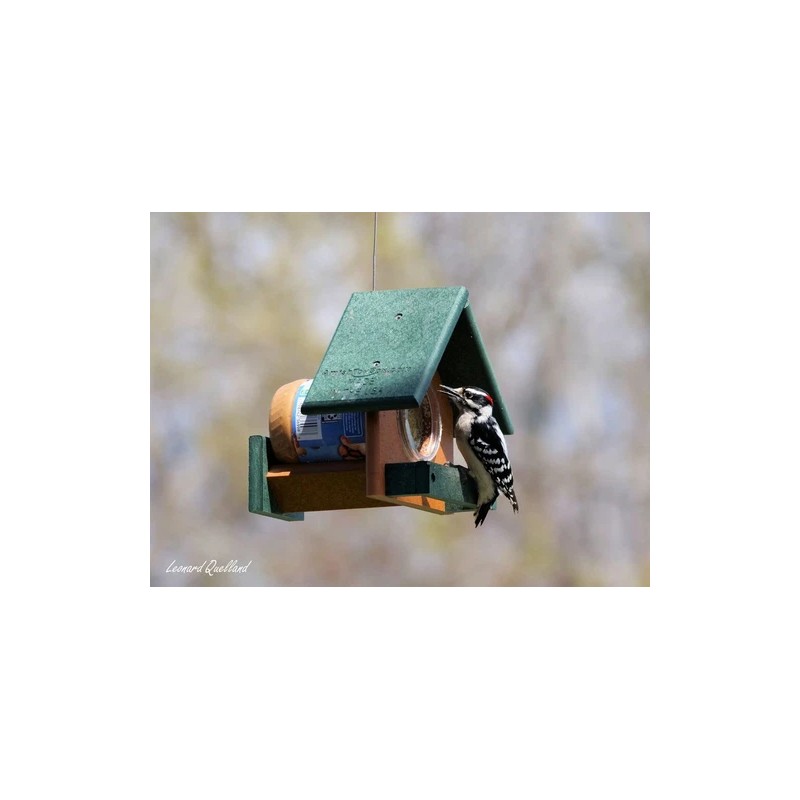 AmishToyBox.com Amish-Made Peanut Butter Bird Feeder, Eco-Friendly Poly Lumber, Fits