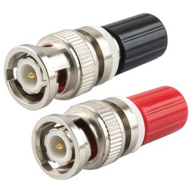 BNC Male to 4mm Banana Jack Adapter Q9 Oscilloscope Terminal Block Jacks Insulated BNC Socket Straight Connector Pack of 2…