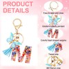 TBUQNZA Keyring Girl Keyring with Initial Letters Pink Key Ring