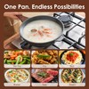 SENSARTE Nonstick Wok Pan with Lid 11Inch, Healthy Stir-fry Pan