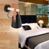Modern Wooden Iron Bedroom Wall Mount Lamp Porch Corridor Study
