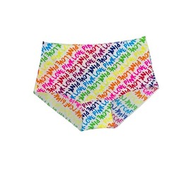 Victoria's Secret Pink No Show Boyshort Underwear/Panty Multicolor New (US, Alpha, Large, Regular, Regular, Multicolor/Rainbow)